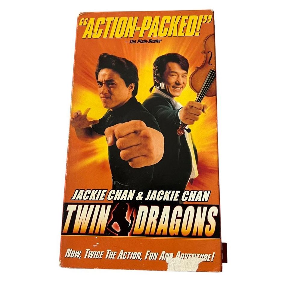 Jackie Chan‎ & Jackie Chan Twin Dragons VHS Tape Dimension Home Video